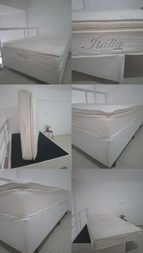 CAMA BOX CASAL + COLCHÃO UMAFLEX ? SEMINOVO