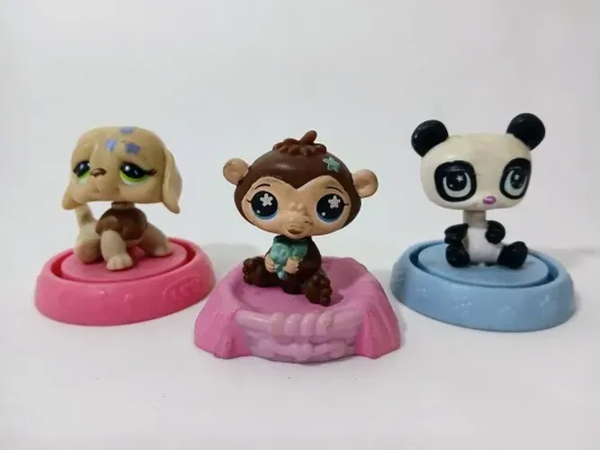 Miniaturas Colecionáveis linha Littlest Pet Shop - Marca Hasbro - Medidas 6,5cm