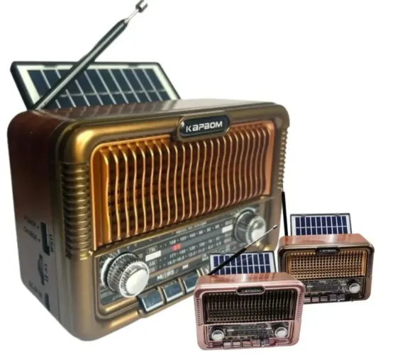Radio retro completo am FM recarregável Bluetooth pendreve lanterna tomada 