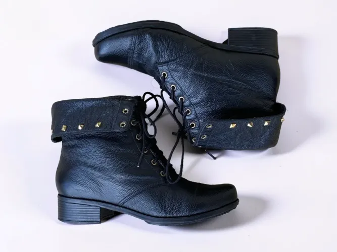 bota feminina marca boessio de couro legítimo tamanho 37