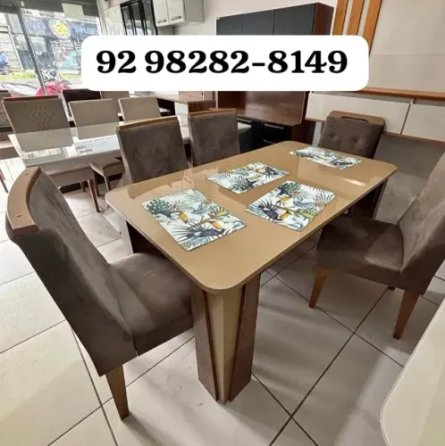 mesa de jantar com entrega imediata/ cadeira de madeira