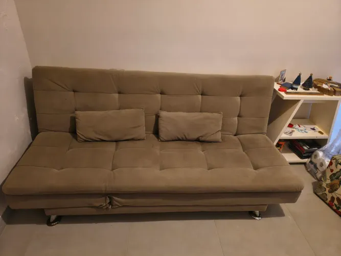 Sofá-Cama 2 Lugares Futon Reclinável - Confortável e Moderno