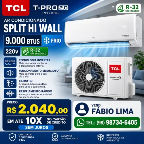 Ar Condicionado TCL 9.000 BTU'S Inverter