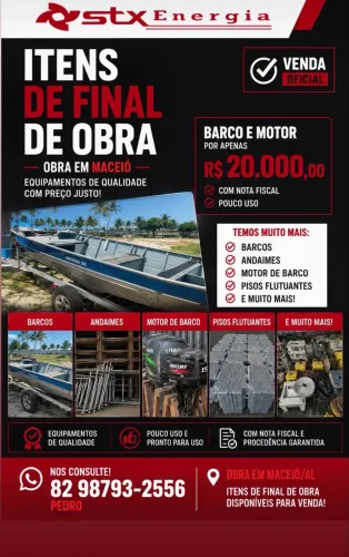 Venda peças de fim de obra,pouco usadas