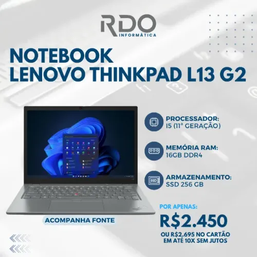 Notebook Lenovo ThinkPad L13 G2 I5 11A 16GB RAM DDR4