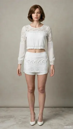 Conjunto feminino Saia Shorts + Croped