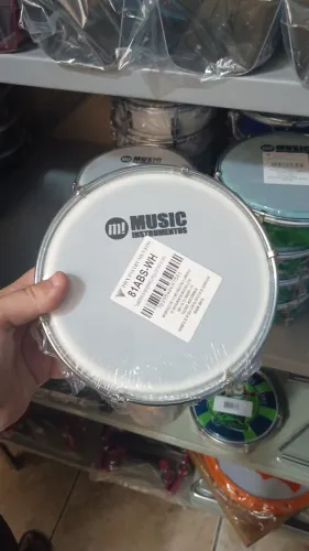 Tamborim 6" polegadas profissionais M Music na promoção