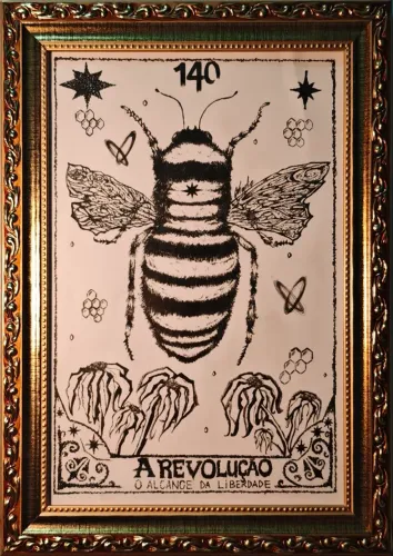 Vendo Arte em Quadro 21x30 com vidro e fundo Eucatex 