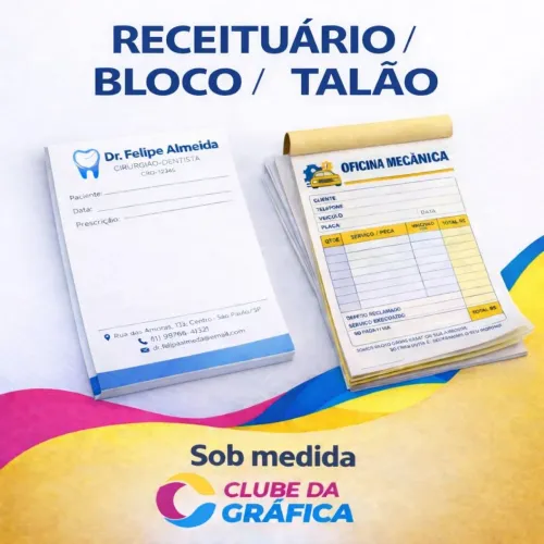 Receituário / Bloco / Talão / Personalizados