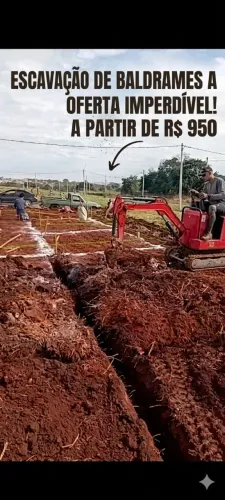 Escavações Baldrames Piscinas e Valetas em Geral