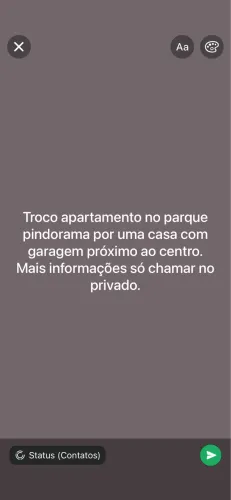 Troco apartamento por casa