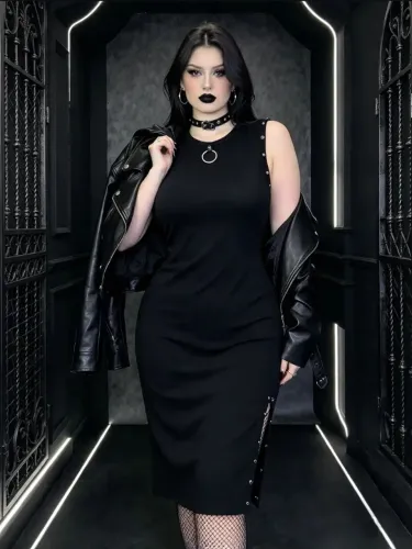 Vestido gótico customizado leia a descrição goth rock dark aesthetic