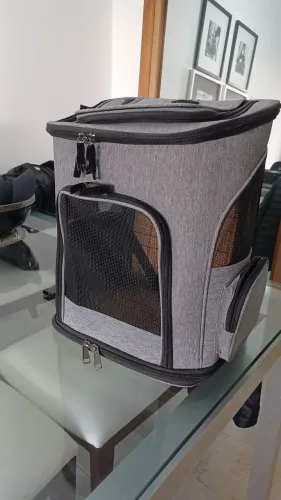 Mochila de transporte para pet cães e gatos até 5kg