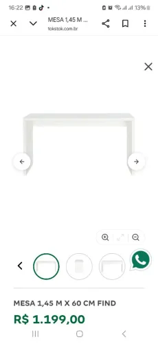 Mesa de estudo Tok Stok