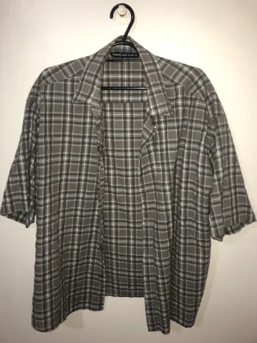 Camisa xadrez manga curta