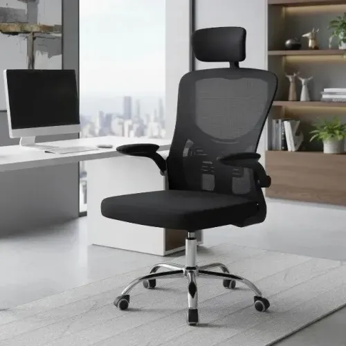 Cadeira de Escritório Ergonômica Luxo Apoio Lombar e Cabeça - Nova na Caixa - Frete Grátis