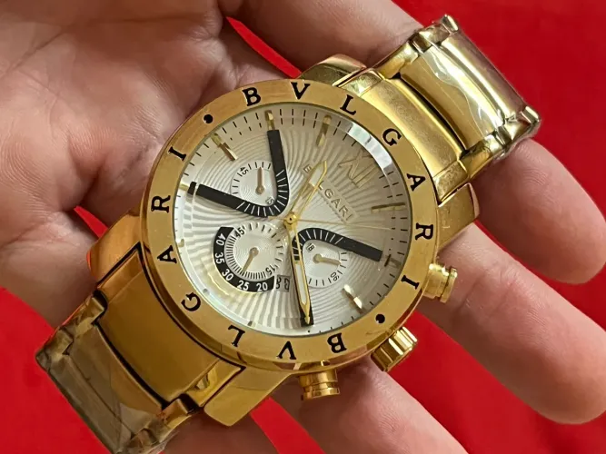 Relógio bvlgari tampa de vidro 