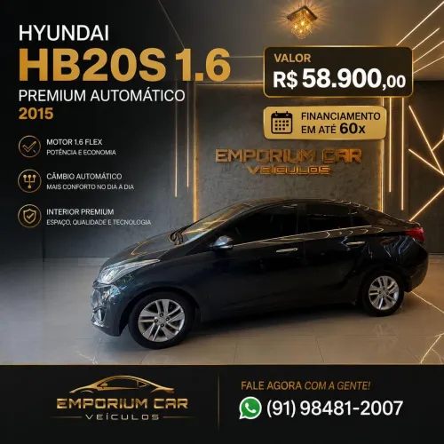 Hyundai HB20S Premium 1.6 Flex 16V Aut. 4P 2015