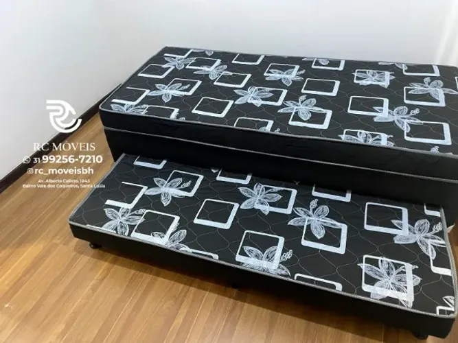 Cama box solteiro Bibox 88x1.88 com Auxiliar D33 Direto da Fábrica