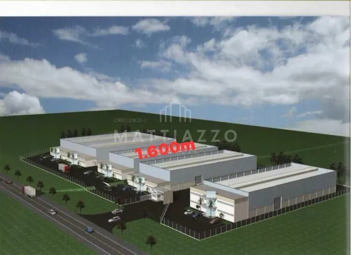 Galpão para locação com área total de 1600m², na Vila Palmeiras em Iracemápolis.