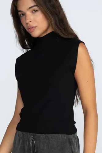 Cropped Malha com Linho - Made in Guarda - P (novo, com etiqueta)