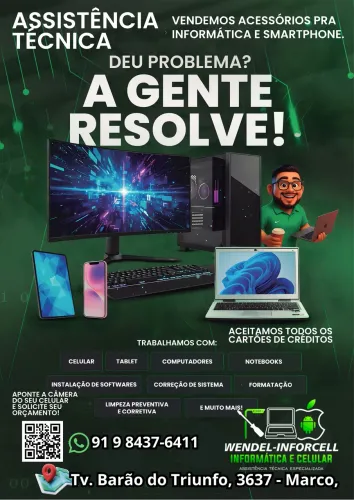 Assistência técnica especializada celular e notebook
