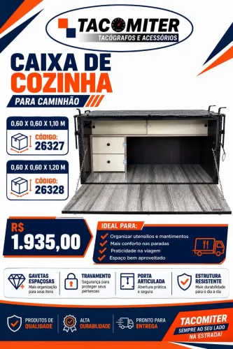 CAIXA DE COZINHA PARA CAMINHÃO