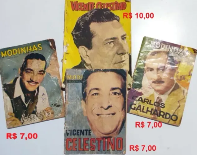 Antigos: Livretos c/ letras de música. Vicente Celestino, Orlando Silva, Carlos Galhardor