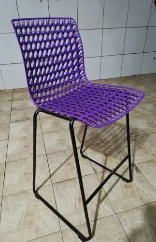 Banqueta Alta Macramê
