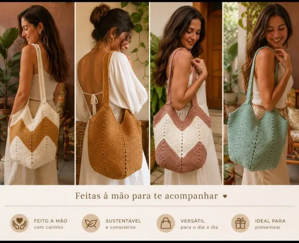 Bolsas de Crochê: O toque artesanal que seu look merece.