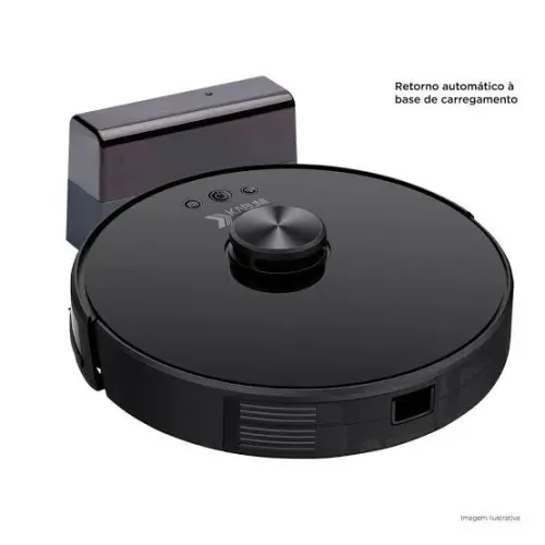 Robô aspirador kabum smart 700 wifi mapa 360 ir google alexa kfsf006 aplicativo passa pano