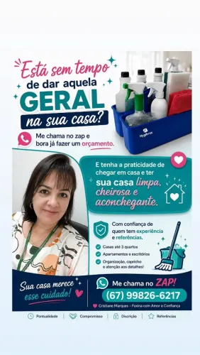 Serviço de limpeza diarista