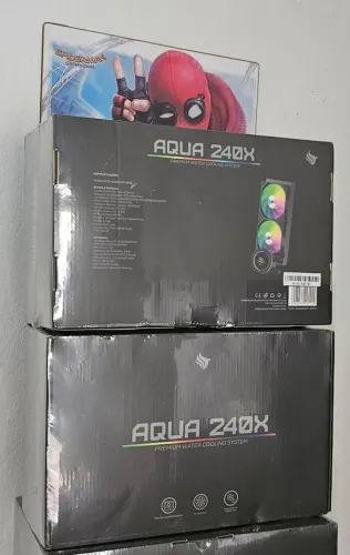 water cooler pichau aqua 240x argb 240mm preto novo lacrado com nota e garantia