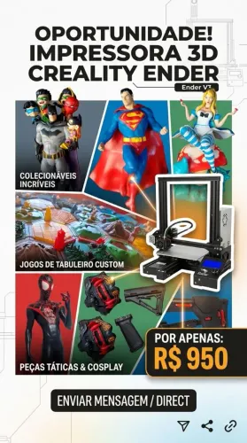 Impressora 3d ender 3. Pouco uso