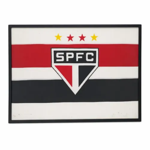 Bandeira Oficial SPFC 2004 - Emoldurada com Vidro - Peça de Colecionador