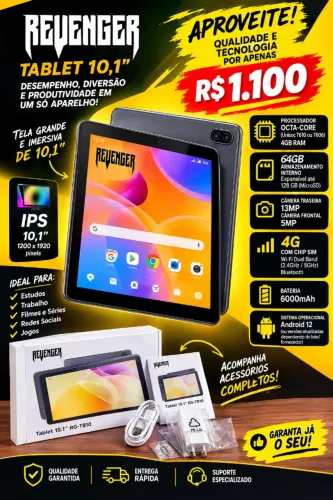 Tablet Revenger RG-TB10 LACRADO COM GARANTIA
