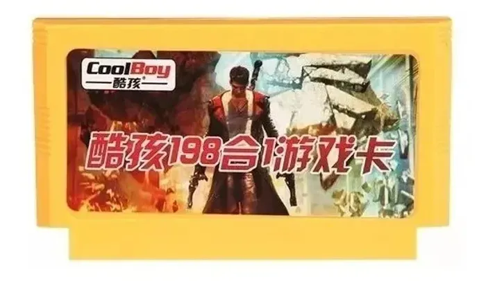 Cartucho 198 Jogos em 1 Dynavision 60 Pinos Nes Famicon 8 Bits