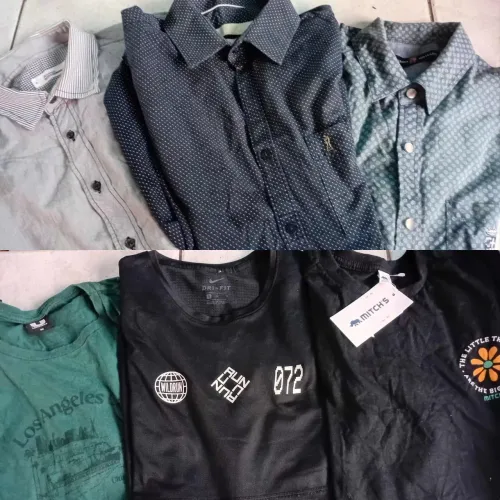 R$65 Camisas, Camisetas, Calça social, 12 peças.