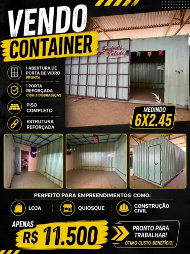 Vende-se contêiner 