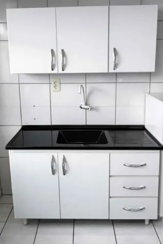 Jogo de cozinha 100%MDF (balcão,armario aério,cuba) NOVO