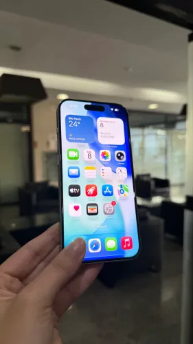 IPHONE 15 PRO BRANCO 1TB IMPECÁVEL
