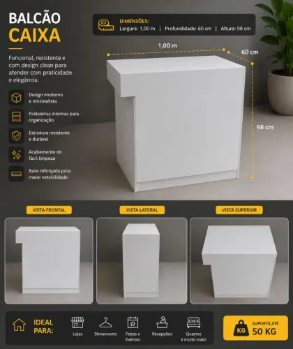 Vendo conjunto caixa e balcão expositor 