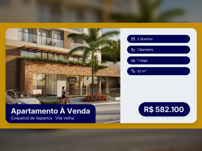 Apartamento Moderno em Coqueiral de Itaparica - Vila Velha com Lazer Completo