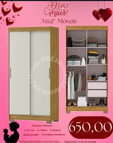 Guarda roupa porta de correr novo com entrega grátis