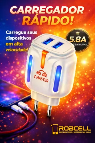 Carregador micro usb V8 5.8A