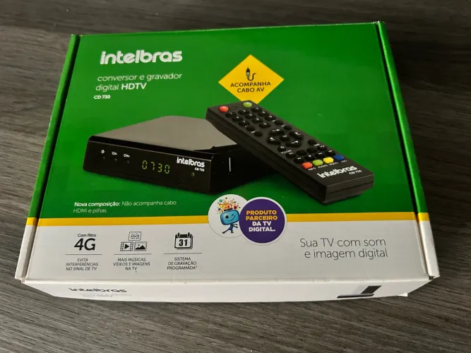 LIQUIDAÇÃO Conversor e Gravador TV Digital HD e Antena Amplificada Intelbras 