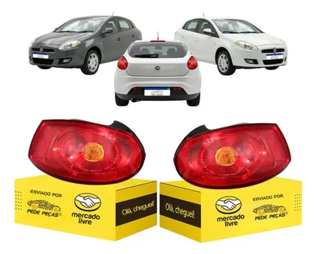 Par Lanterna Traseira Fiat Bravo 2011 2012 2013 2014 Ambos Lados