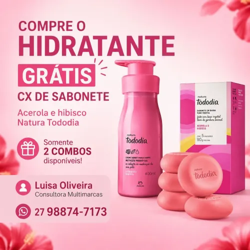 Hidratante natura Gratis cx de sabonete