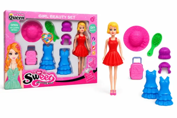 Boneca Fashion Sweet Beauty Girl Com Acessórios - Novo - Ditudo Tech e Variedades