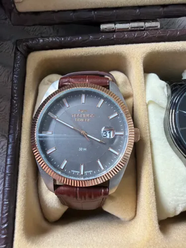 Relógio technos riviera pulseira em couro 